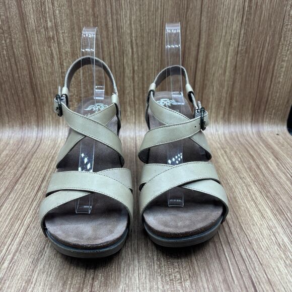 Dansko Sand Antique Frida Wedge Sandal Heel Strappy EU 39 Women’s Size 8.5-9 - Picture 5 of 8